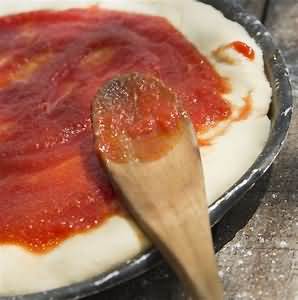Pizza, tomato, homemade